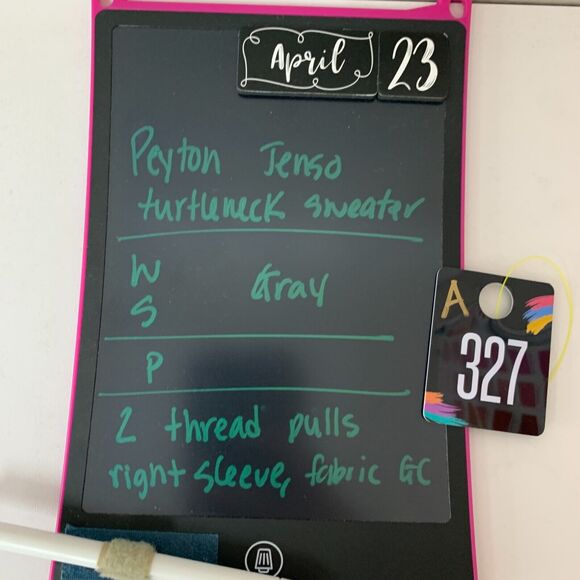 Peyton Jensen Tatum Tunic Sweater Women S Small Gray Turtleneck Pullover Stretch - Picture 15 of 16